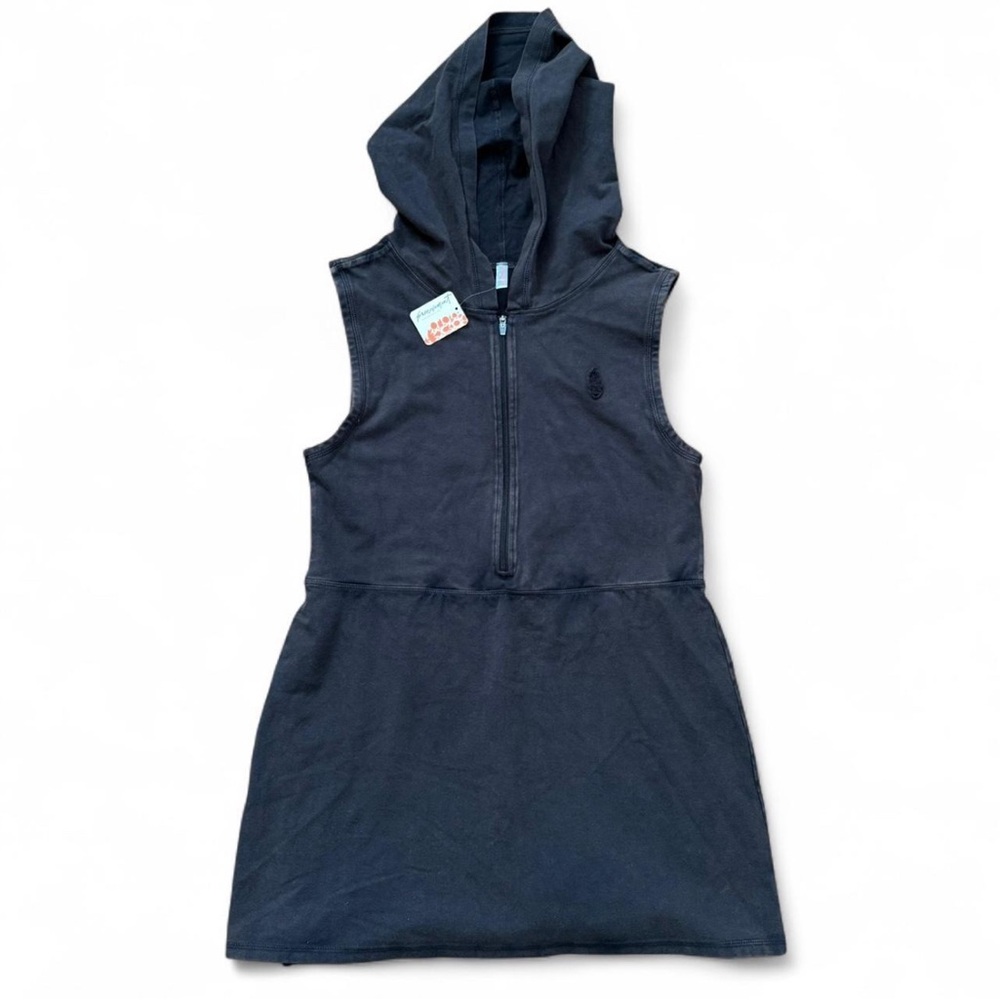 FP Movement by Free People Navy Hooded Sleeveless Sweatshirt Dress